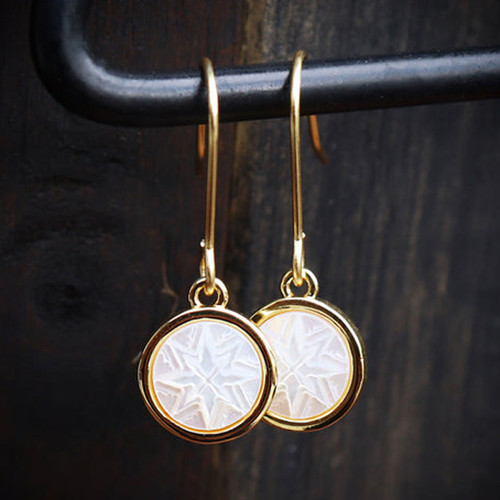 Little Taonga Mother of Pearl Matariki Whetu Pendant Earrings