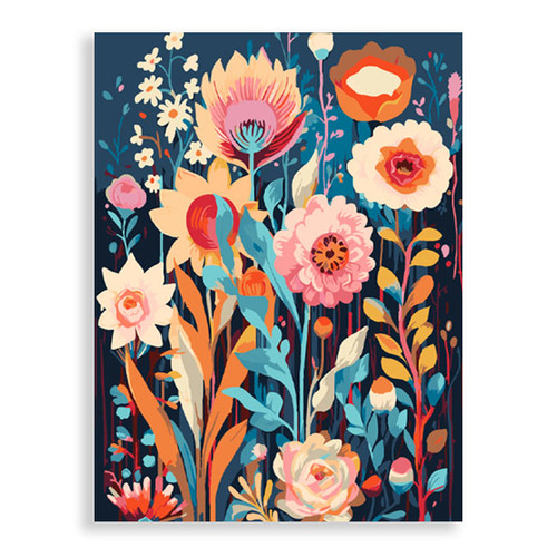 Boho Field of Flowers - 30 x 40 Paint by Numbers Kit