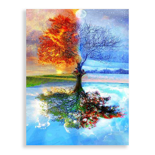 Four Seasons Tree - 30 x 40 Paint by Numbers Kit