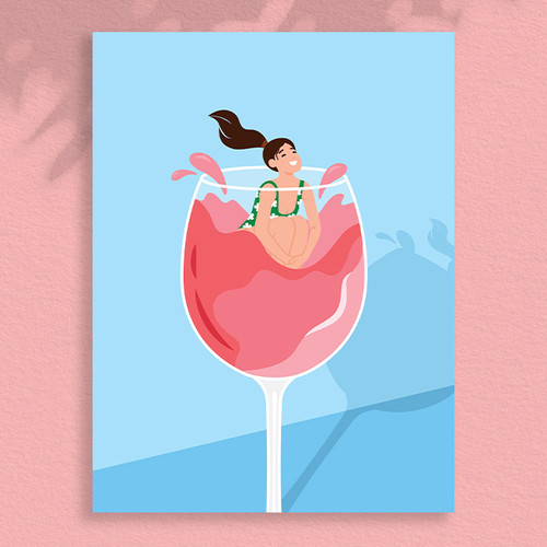 Rosé Girl - 30 x 40 Paint by Numbers Kit