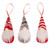 Santa Gnome Christmas Decoration - 3 Pack