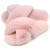 Pink Faux Fur Crossover Slippers