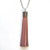 Long Line Leather Tassel Necklace