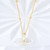 Gold Clear Crystal Quartz Necklace