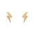 Gold Lightning Bolt Studs
