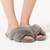Grey Fur Crossover Slippers