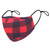 Large Adult Red Plaid Reusable Face Mask