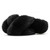 Black Faux Fur Crossover Slippers