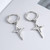 Sterling Silver Elongated Star Earrings