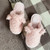 Pink Fleecy Ear Slippers