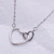 Silver Interlocking Hearts Necklace