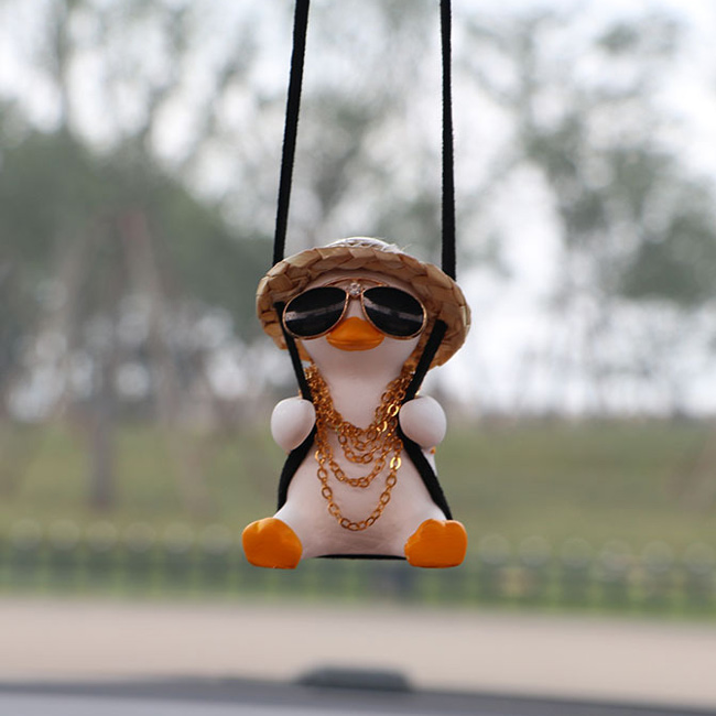 Boujee Swinging Duck Car Ornament