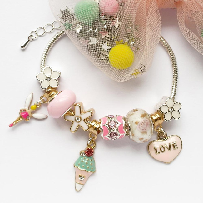 Sugar Plum Fairy Charm Bracelet - 3 Size options Toddler 5.5