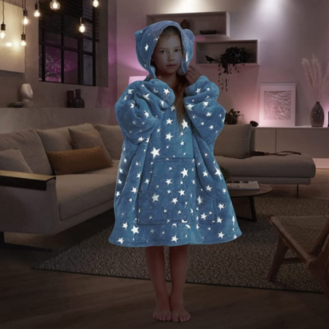 Adora Wearable Blanket Hoodie for Kids - Snuggle & Glow Llama Blanket
