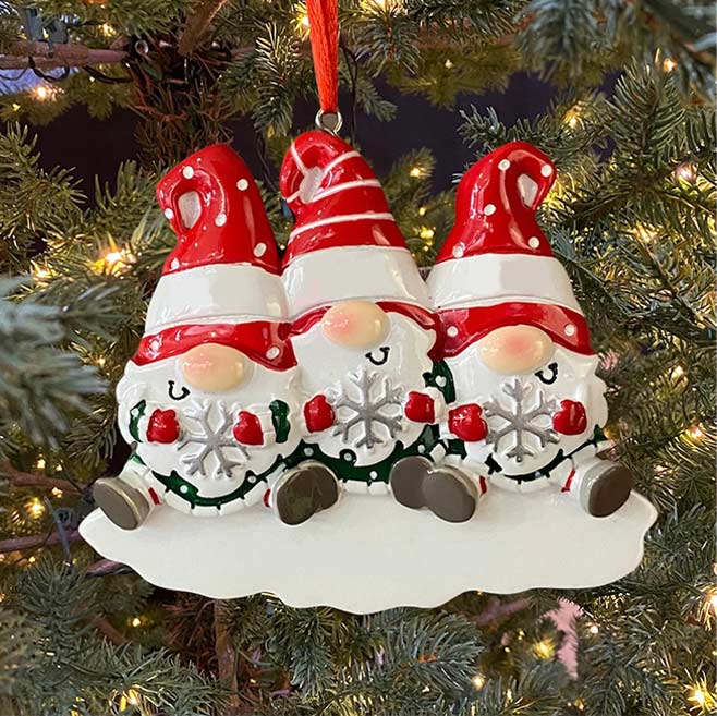 Gnome Family Christmas Ornament