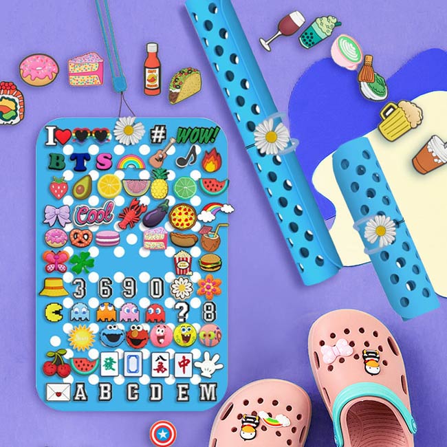 Not Socks Gifts NZ on Instagram: These Croc Charm holder doubles as a  pencil case AND comes with 10 charms. An awesome wee set for your resident  Croc Charm fiend! $15.95 for