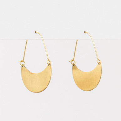 Gold Half Moon Earrings