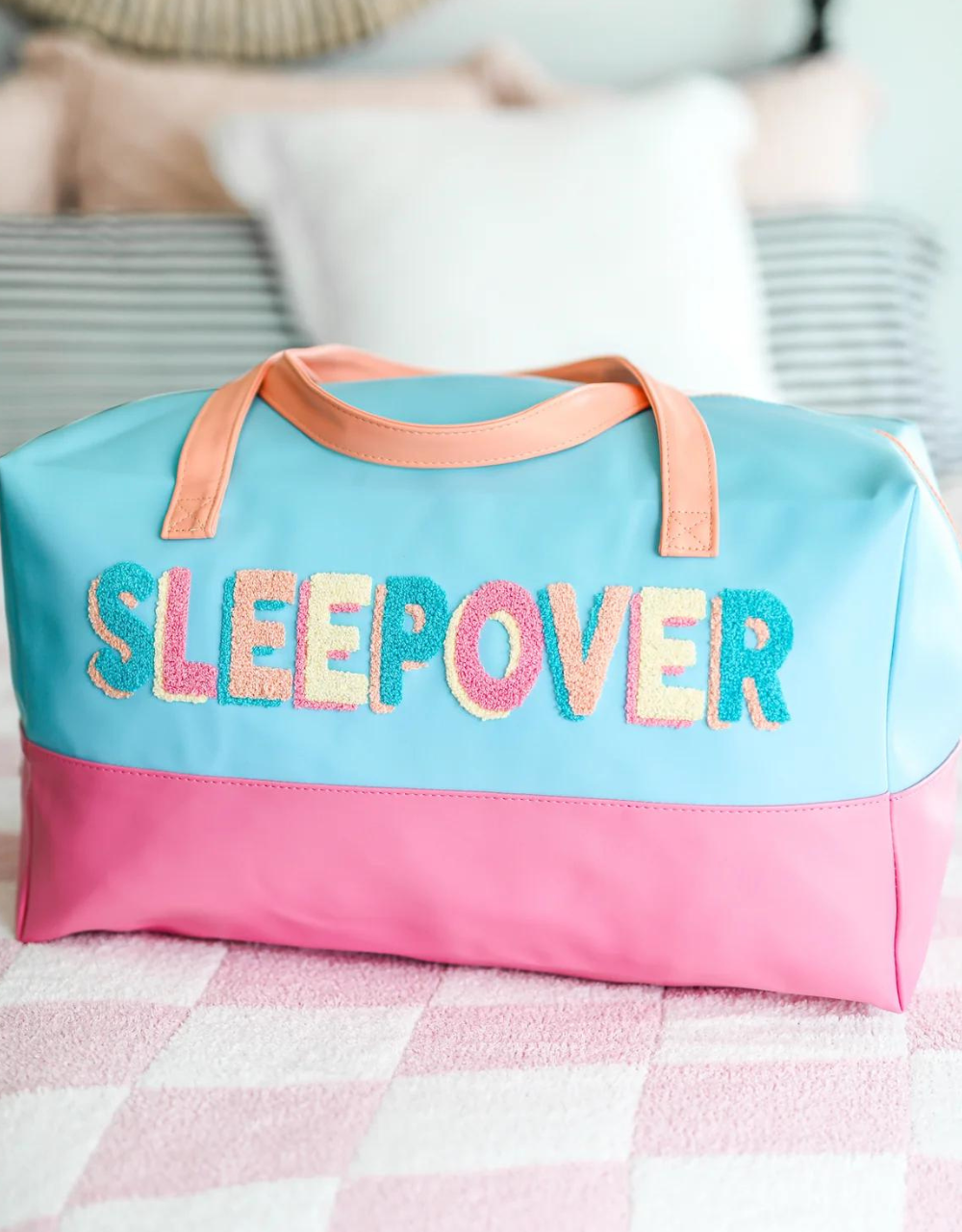 Duffle Bag Weekender - Sleepover (Cream/Pink/Grey) – Jadelynn Brooke®