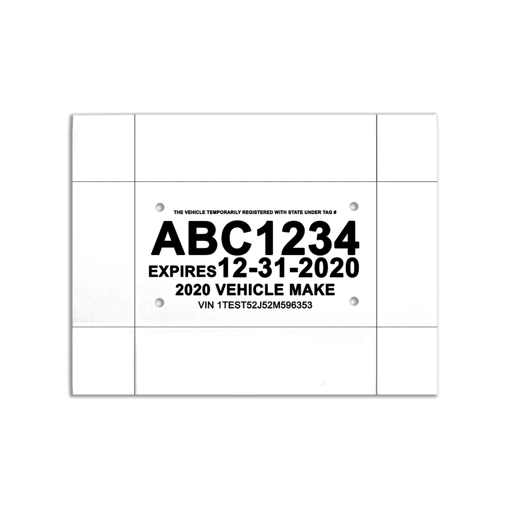 Motorcycle Waterproof & Tearproof eTAG Paper (100 Count) 