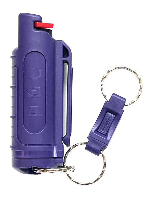 REDD, Tactical Nuke (1.40% MC) Maximum Strength Pepper Spray | Purple Hardshell, Belt Clip, Quick Release Key Ring & UV Marking Dye | (1/2 oz)