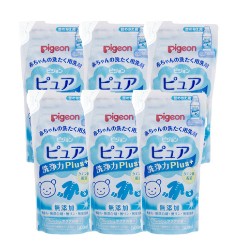 Pigeon Japan Baby Pure Laundry Detergent Plus+ Refill Pack 500ml x 6