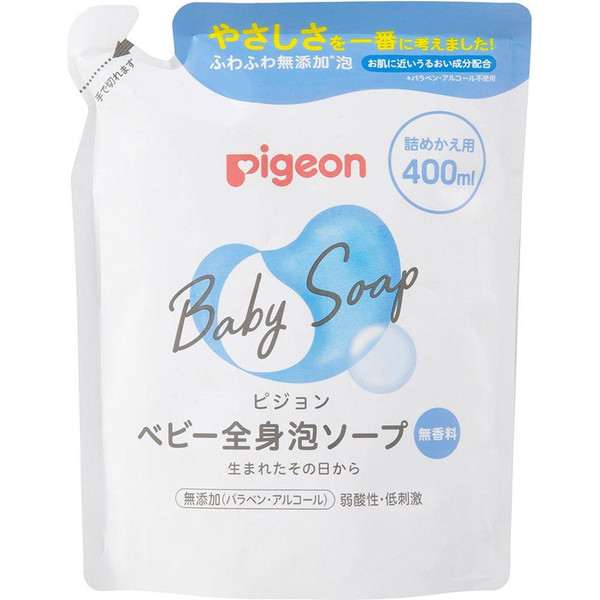 Pigeon Japan Baby Foam Soap Refill Pack 400ml (Unscented/Floral/Moisturising)