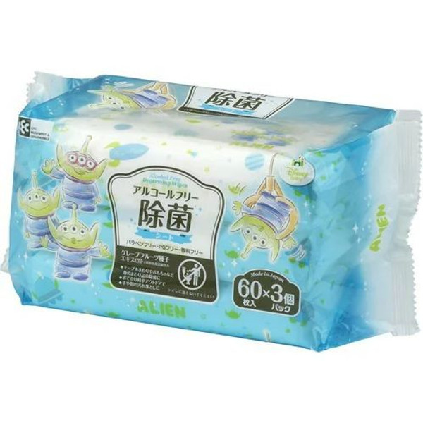 LEC Japan Alcohol-free Disinfectant Wipes 60s x 3  - Alien