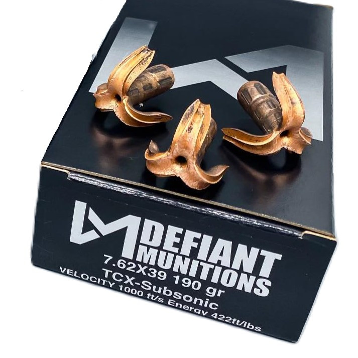 7.62x39 190gr Total Copper X-panding-SUBSONIC (TCX-S) - Defiant