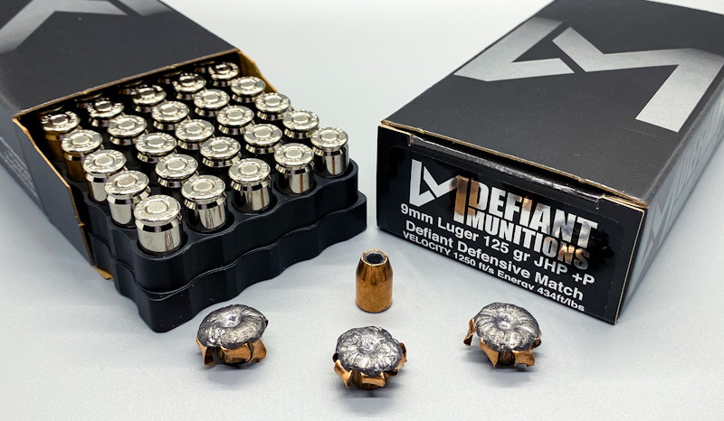 9mm Luger 125 gr +P Defiant Defensive Match (DDM) 50pak - Defiant