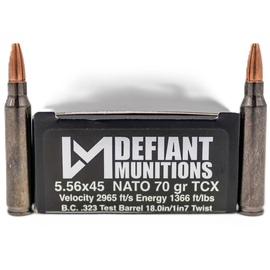 5.56x45 NATO 70 gr Total Copper X-panding (TCX) - Defiant Munitions