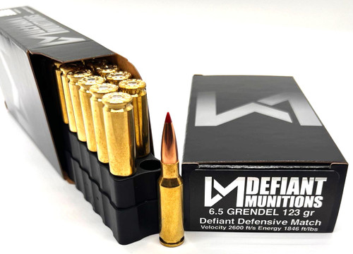 6.5 Creedmoor 130gr TCX (Total Copper X-panding) Solid Copper Defensive  Ammunition - Defiant Munitions