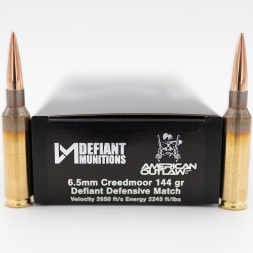 6.5 Creedmoor 144gr Defiant Defensive Match (DDM) (AO) - Defiant