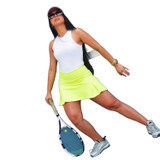 Experience exceptional breathability with the Persimmona Canary Beautiful Tennis Skort.