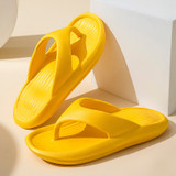 Surprise your loved ones with the perfect gift! Yellow flip-flops listed in women's slippers.