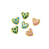 Persimmona enamel heart earrings all colors group