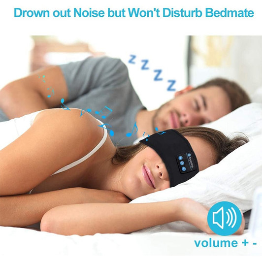 Comfortable Sleep Headphones: Ultra-thin speakers and soft fabric provide comfort for side sleepers and those seeking peaceful rest.