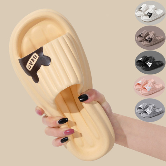 Sand thick-soled and anti-slip, our Bear Slippers ensure stability and safety indoors and outdoors.