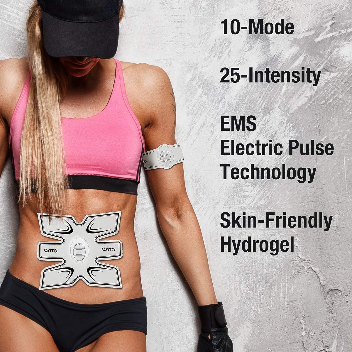 OSITO Abs Stimulator with 10 Extra Gel Pads: Achieve Safe and Effective Muscle Training Anytime, Anywhere