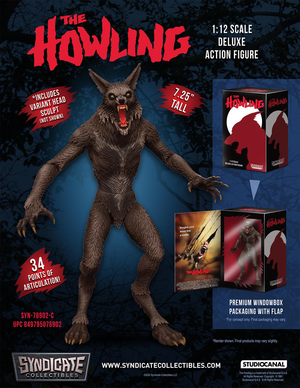 Syndicate Collectibles The Howling Werewolf 1/12 Scale Figure