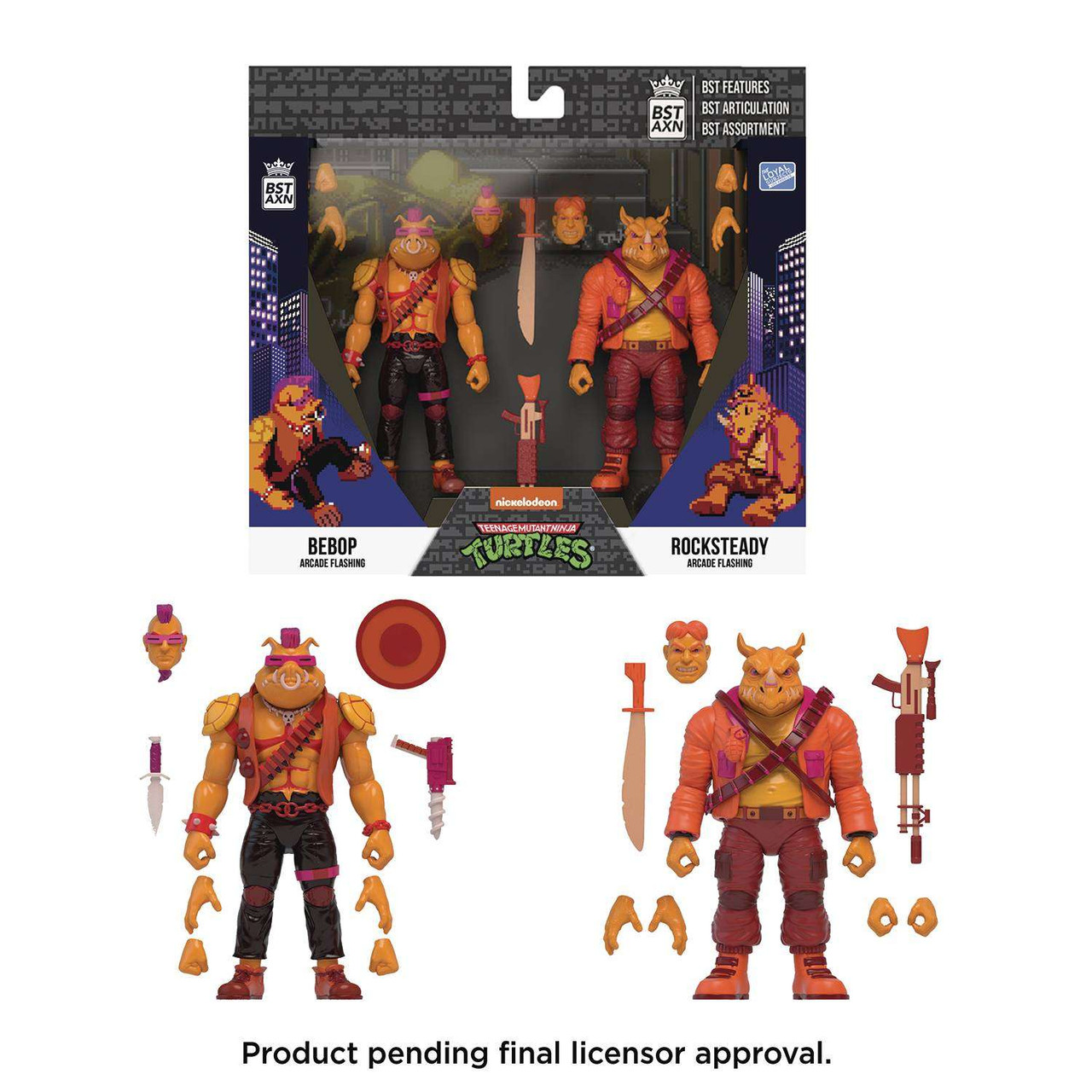 BST AXN TMNT: Bebop & Rocksteady (Arcade) PX Exclusive 2PK SDCC 2022