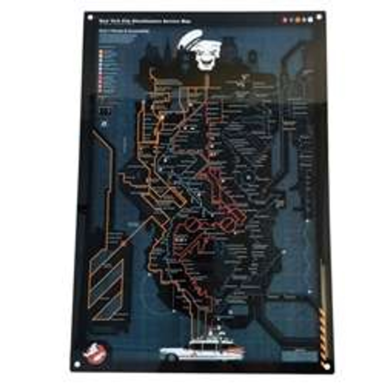 Ghostbusters NYC Subway Map - Metal Sign