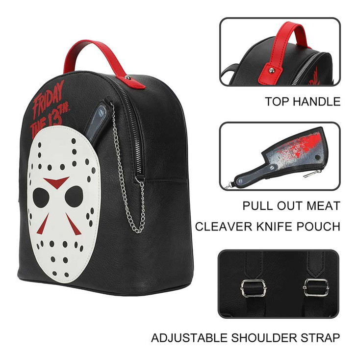 Friday the 13th - Jason Mask Mini Backpack & Knife Coin Purse