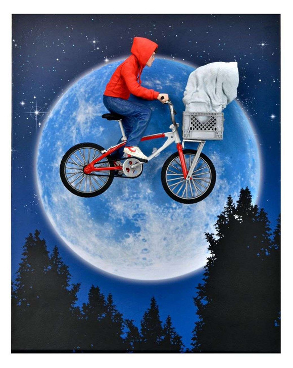 NECA E.T. The Extra-Terrestrial: (40th Anniversary Editon) Elliott & E.T. on Bike - 7" Scale Action Figure