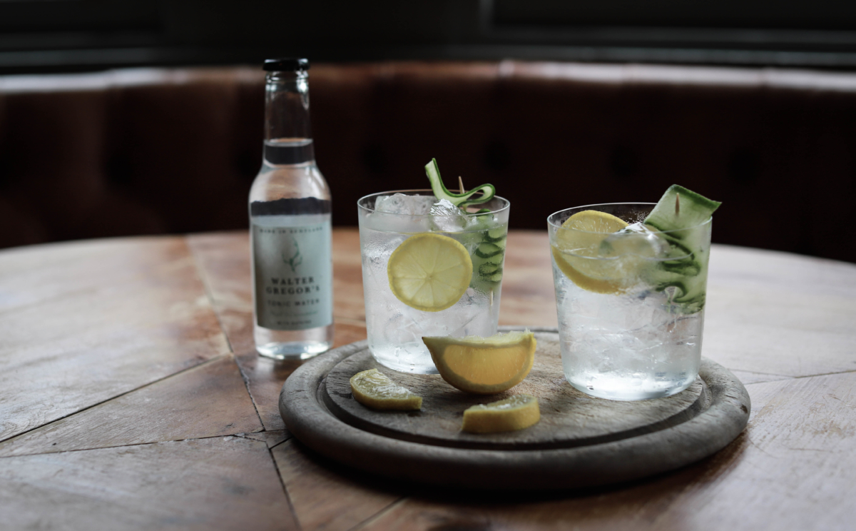 Cucumber & Mint Hendricks Gin with Ribbons of Cucumber Walter Gregors