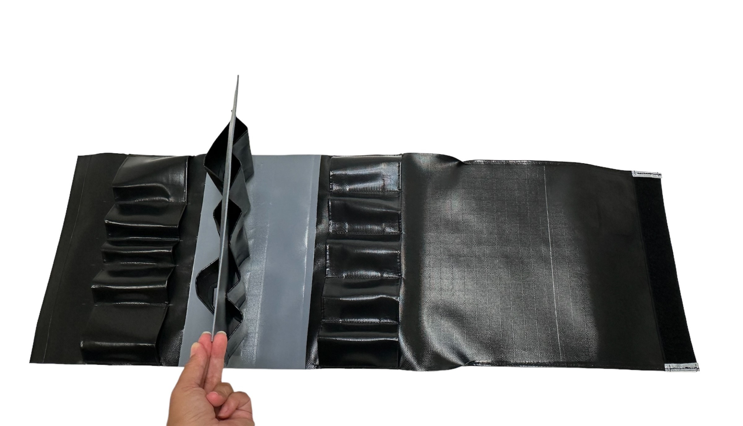 Fully Lockable Zippable Commissioning Toolbag with Side Pockets & Hard Moulded Base
