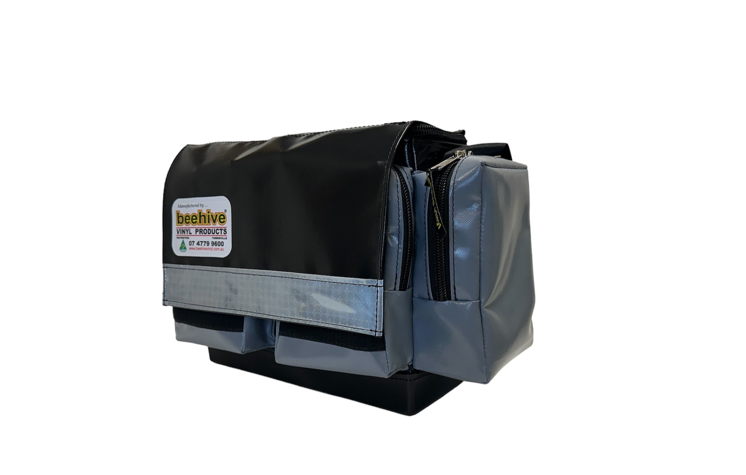 Fully Lockable Zippable Commissioning Toolbag with Side Pockets & Hard Moulded Base