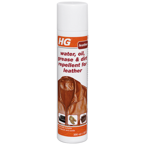 hg water, oil and dirt repellent for leather
