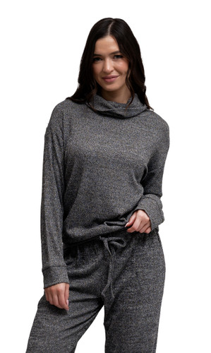 Black CuddleBlend™ Cowl Neck Top Black CuddleBlend™ Cowl Neck Top