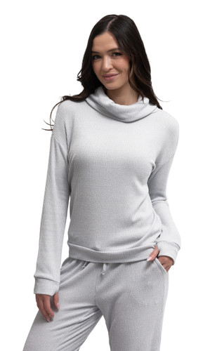 Gray CuddleBlend™ Cowl Neck Top Gray CuddleBlend™ Cowl Neck Top