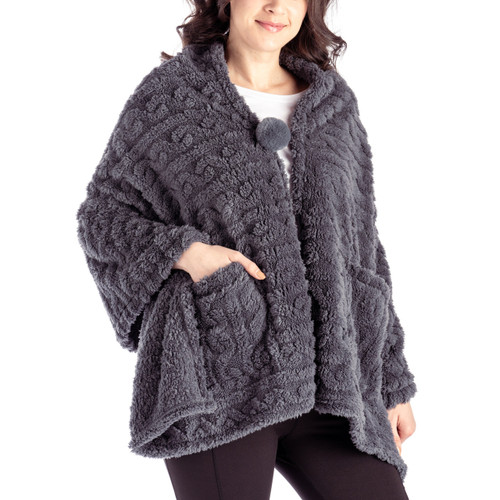 The Coziest Blanket Wrap Charcoal The Coziest Blanket Wrap Charcoal